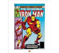 Marvel Pyramid International Iron Man Art Print, Multi-Colour, 40 x 50 x 1.3 cm