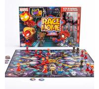 Cartamundi Board Game Marvel Race Home - Fast Ludo Game, 16 3D Superheroes + Thanos, Ages 6+