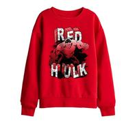 Marvel Red Hulk Bricks Kids Sweatshirt, Red, 9-11