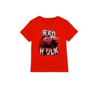 Marvel Red Hulk Bricks Kids T-Shirt, Red | Size: 9-11 Years Marvel Red 9-11 Years