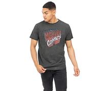 Marvel Men's Retro 3D Logo T-Shirt, Black, X-Large