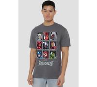 Marvel Rivals Character Grid Unisex T Shirt, Light Graphite, XXL