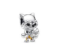 Marvel Rocket sterling silver charm with black and transparent orange enamel