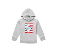 Marvel Sam Wilson American Flag Youth Kids Pull-Over Hoodie, Athletic Heather in Grey | Size: 5-6 Years Marvel Grey 5-6 Years