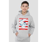 Marvel Sam Wilson American Flag Youth Kids Pull-Over Hoodie, Athletic Heather in Grey | Size: 7-8 Years Marvel Grey 7-8 Years