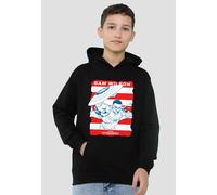 Marvel Sam Wilson American Flag Youth Kids Pull-Over Hoodie, Black Marvel Black 7-8 Years