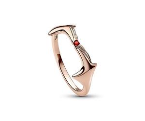 Marvel Scarlet Witch 14k rose gold-plated ring with salsa red crystal, 54