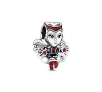 Marvel Scarlet Witch sterling silver charm with salsa red crystal, transparent red, cerise and black enamel
