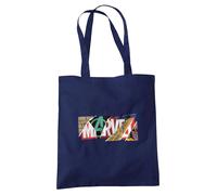 Marvel Scrapbook Logo Grocery Travel Reusable Tote Bag, Navy, 38X42Cm Navy