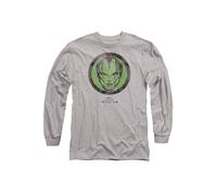 Marvel Secret Invasion Badge Long Sleeve T-Shirt, Athletic Heather in Light Grey | Size: XL Marvel Light Grey XL