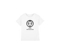 Marvel Secret Invasion Mono Badge Kids T-Shirt White | Size: 7-8 Years Marvel White 7-8 Years