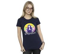 Marvel She-Hulk: Attorney At Law Sunset Smile Cotton T-Shirt In Navy Navy XXL