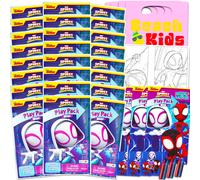 Marvel Spider Girl Gwen Stacy Mini Party Favors Set for Kids - Bundle with 24 Ghost-Spider Gwen Play Packs with Coloring Pages Stickers More (Spide