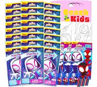 Marvel Spider Girl Gwen Stacy Mini Party Favors Set for Kids - Bundle with 24 Ghost-Spider Gwen Play Packs with Coloring Pages, Stickers, More (Spidergirl Birthday Party Supplies)