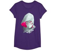 Marvel Spider-Gwen Geometric Low Poly Bust T-Shirt, Girls, Purple, Medium