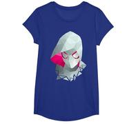 Marvel Spider-Gwen Geometric Low Poly Bust T-Shirt, Girls, Royal Blue, Large