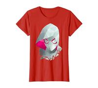 Marvel Spider-Gwen Geometric Low Poly Bust T-Shirt, Women, Red, X-Large