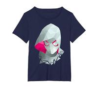 Marvel Spider-Gwen Geometric Low Poly Bust T-Shirt, Women's Plus, Navy Blue, 6X