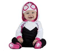 Marvel Spider-Gwen Official Infant Costume - Hooded Jumpsuit with Cap and Booties