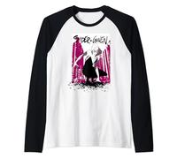 Marvel Spider-Gwen Pink City Crouching Portrait Raglan Baseball Tee