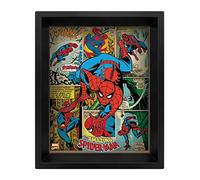 Marvel Spider-Man 10x8 Framed 3D Poster, Multi-Colour