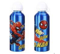 Marvel Spider-Man Aluminium Water Bottle 500ml | Officially Licensed Kids Reusable Drinks Bottle | Leakproof Screw Cap | Lightweight BPA Free Metal Bottle for School, Sports & Travel