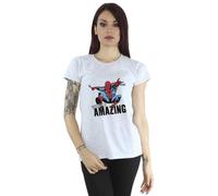 Marvel Spider-Man Amazing Cotton T-Shirt In Grey Grey XXL