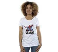 Marvel Spider-Man Amazing Cotton T-Shirt In White White M
