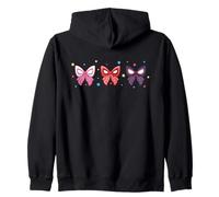 Marvel Spider-Man and Ghost-Spider Trio Cute Coquette Bows Zip Hoodie