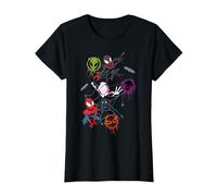 Marvel Spider-Man and Spider-Verse Pals Halloween Adventure T-Shirt, Women, Black, Medium