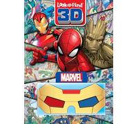 Marvel Spider-Man, Avengers, Guardians of the Galaxy, and More! 3D Look and Find Activity Book - Iron Man 3D Glasses Included! - PI Kids