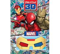 Marvel Spider-Man, Avengers, Guardians of the Galaxy, and More! 3D Look and Find Activity Book - Iron Man 3D Glasses Included! - PI Kids
