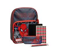 Marvel Spider-Man Backpack Set for Boys - Spiderman School Bag with Pencil Case, Stickers & Keyring, Kids Backpack Set for Primary School, Spidey Rucksack Gift