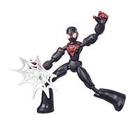 Marvel Spider-Man Bend and Flex Miles Morales Action Figure Toy, 15-cm Flexible Figure, Includes Web Accessory, For Children Aged 6 and Up