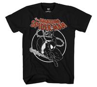 Marvel Spider-Man Black Suit Venom Amazing 300 Adult T-Shirt, Black, Large