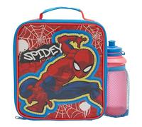 Marvel Spider-Man Box 500ml Polar Gear-Back Supplies Spidey Boys Kids Insulated Lunch Bag School Water Bottle Combo Set-Spiderman Gifts, Polyester, Blue