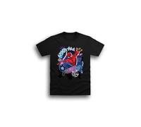 Marvel Spider-Man Boys' Black T-Shirt - Bold Graphic Tee Featuring Spider-Man in Action (Ages 9-17 Years) (UK, Age, 16 Years, 17 Years, Regular, Standard, Black)