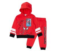 Marvel Spider-Man Boys Lenticular Hoodie and Jogger Pants Set, 2-Piece Fleece Outfit (Red, 6)