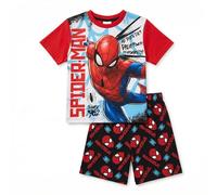 Marvel Spider-Man Boys Pyjamas Cotton Short Sleeve Kids Summer PJs Set 2-8 Years (UK, Age, 2 Years, 3 Years, Regular) Red
