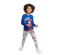 Marvel Spider-Man Boys Pyjamas - Official Boys PJs, 100% Cotton Long Sleeve Top and Cuffed Trousers Set - Amazing Spider-Man Graphic, Soft Breathable Nightwear - Ages 4-8 Years Red
