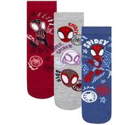 Marvel Spider-Man Boys Socks 3 Pack With Spidey, Spin & Ghost-Spider, Cotton Ankle Kids Socks, Sizes 13-3