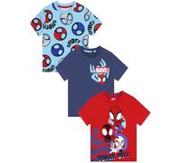 Marvel Spider-Man Boys Tshirts, Spidey and Friends Kids Tshirt Pack of 3, Boys Clothes for Summer, 4-5 Years Multicoloured