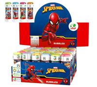 Marvel Spider-Man Bubble Tubes with Wand 60ml - 12 Pack Kids Bubble Party Favours - Puzzle Maze Lid Bubble Blower Party Bag Fillers