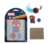 Marvel Spider-Man Cat Toy Set - Cat Gift Set with Scratcher, Catnip Plush Toys & Jingle Ball - Interactive Play Toys for Indoor Cats