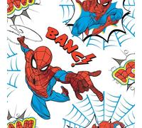 Marvel Spider-Man Character Pow! White and Red - Marvel Wallpaper- Spiderman Design- Typography Design- Perfect for Kids room- Suitable for play rooms- Suitable for any room - Feature or 4 wall design