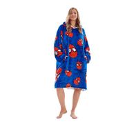 Marvel Spider-Man Childrens/kids Fleece Sherpa Lined Oversized Blanket Hoodie Blue/red (One Size)