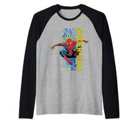 Marvel Spider-Man: Day Peter Parker NY Great Power Raglan Baseball Tee