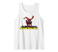 Marvel Spider-Man: Day Spider-Man Swinging Skyline Tank Top
