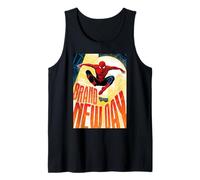 Marvel Spider-Man: Day Spidey Leaping Down City Tank Top