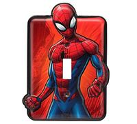 Marvel Spider-Man Embossed Metal Light Switch Plate - Spider-Man Switch Plate Decoration for Bedroom or Man Cave